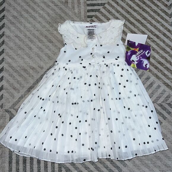 BLUEBERI BOULEVARD | Ecru & Black | POLKA DOTS DRESS - Picture 2 of 2